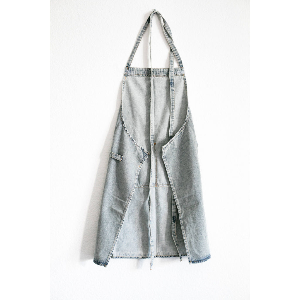 Washed Denim Apron | Dark Blue