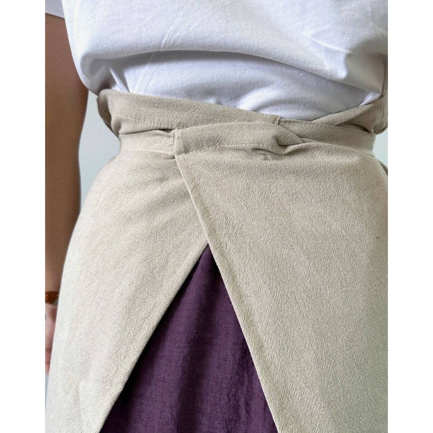 Linen Half Apron w/Pockets