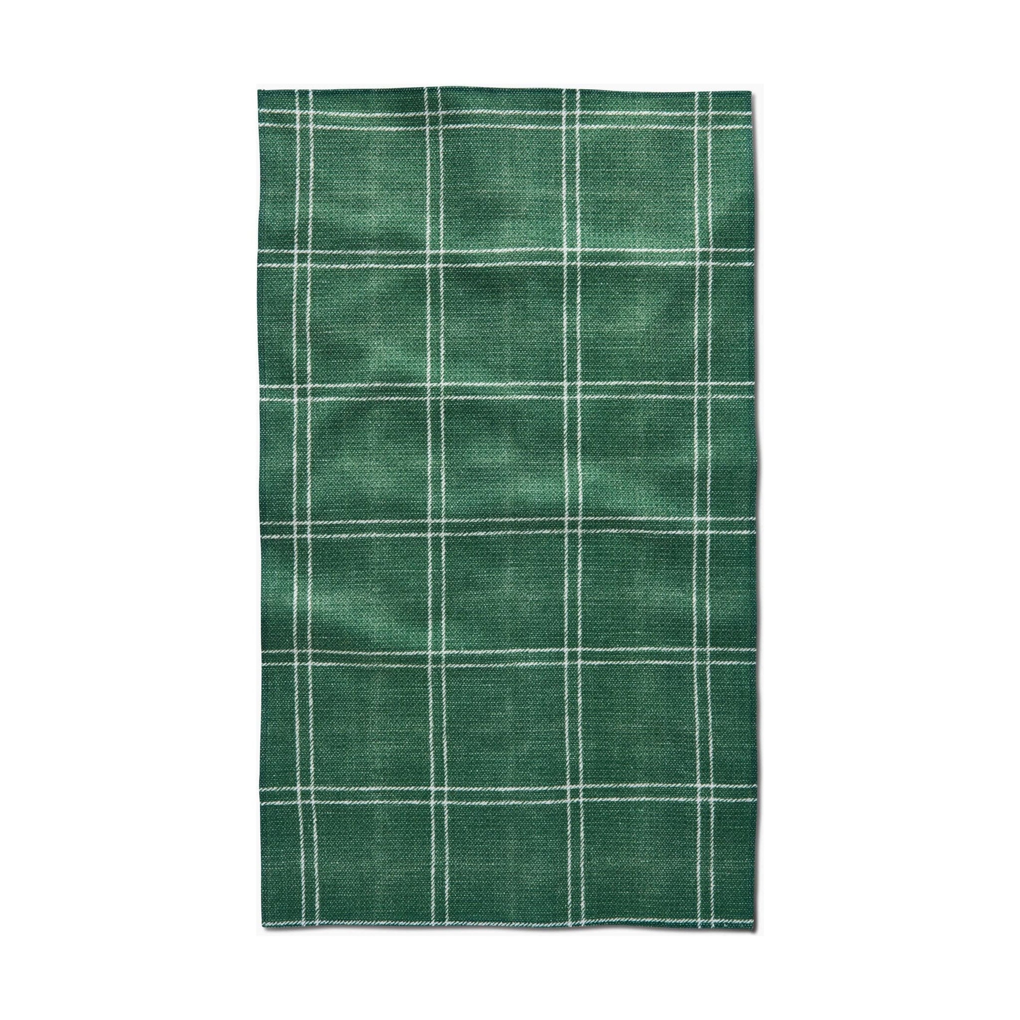 Geometry - Pine Forest Plaid Tea Towel