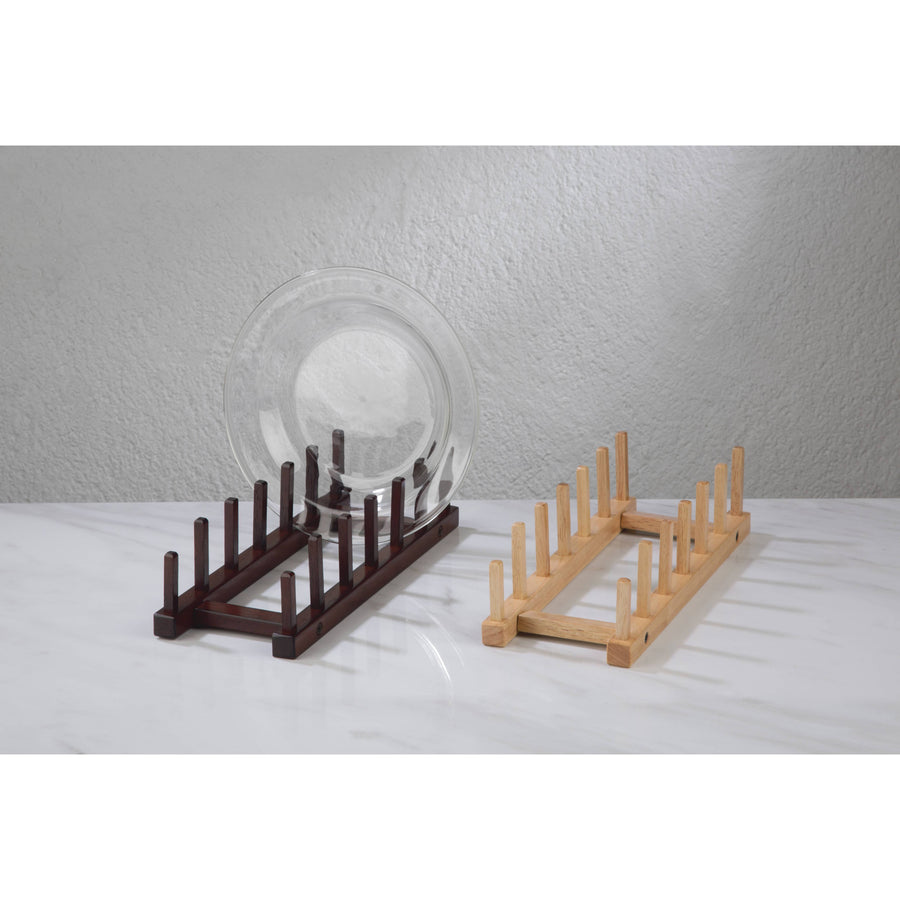 Wooden Plate Racks: Natural