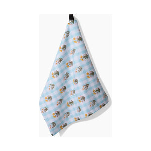 Geometry - Picnic Plaid Blue Tea Towel