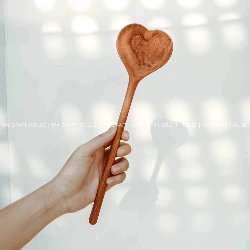 Wooden Heart-Shaped Spoon | Large