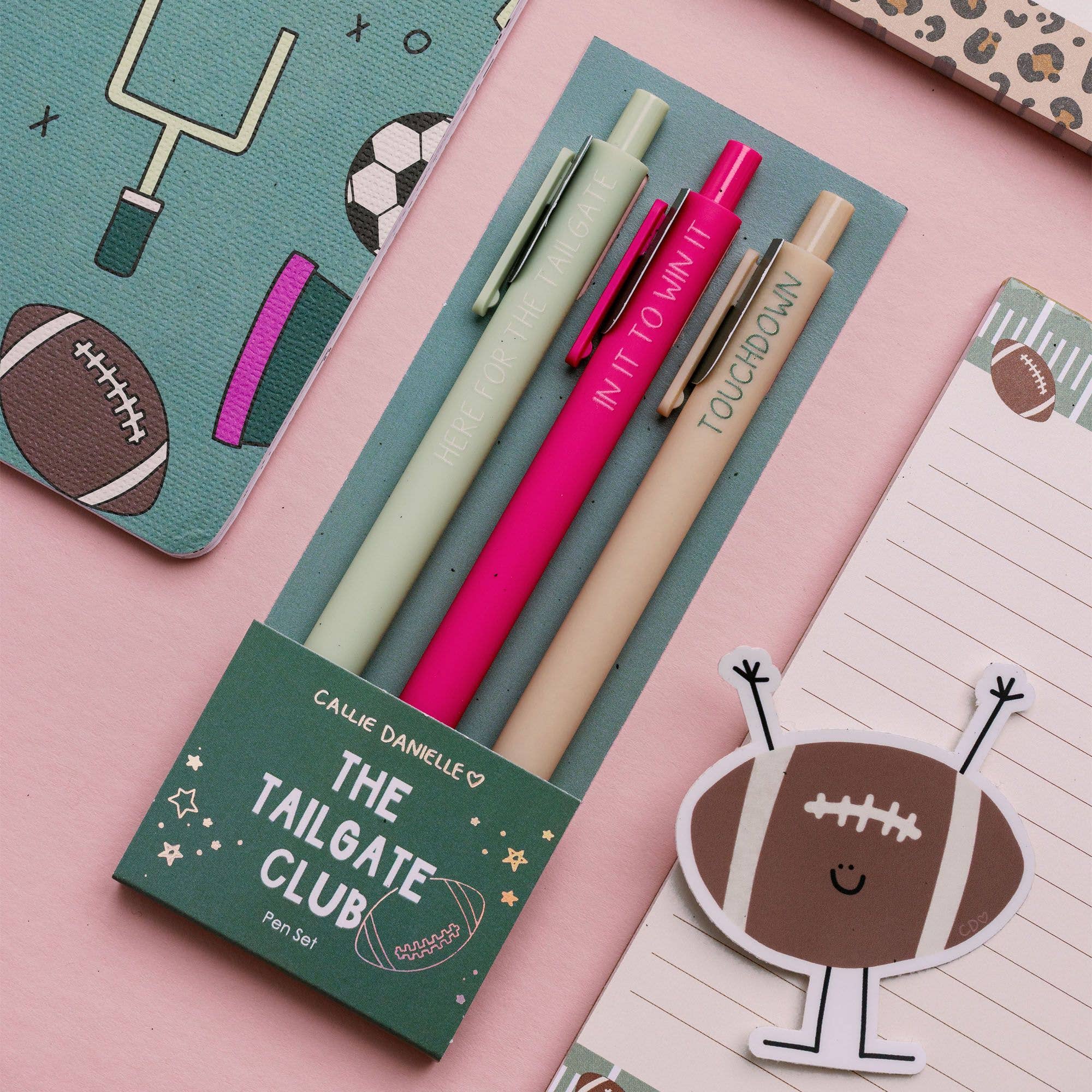 S/3 Gel Pens | Tailgate Club Jotter Set