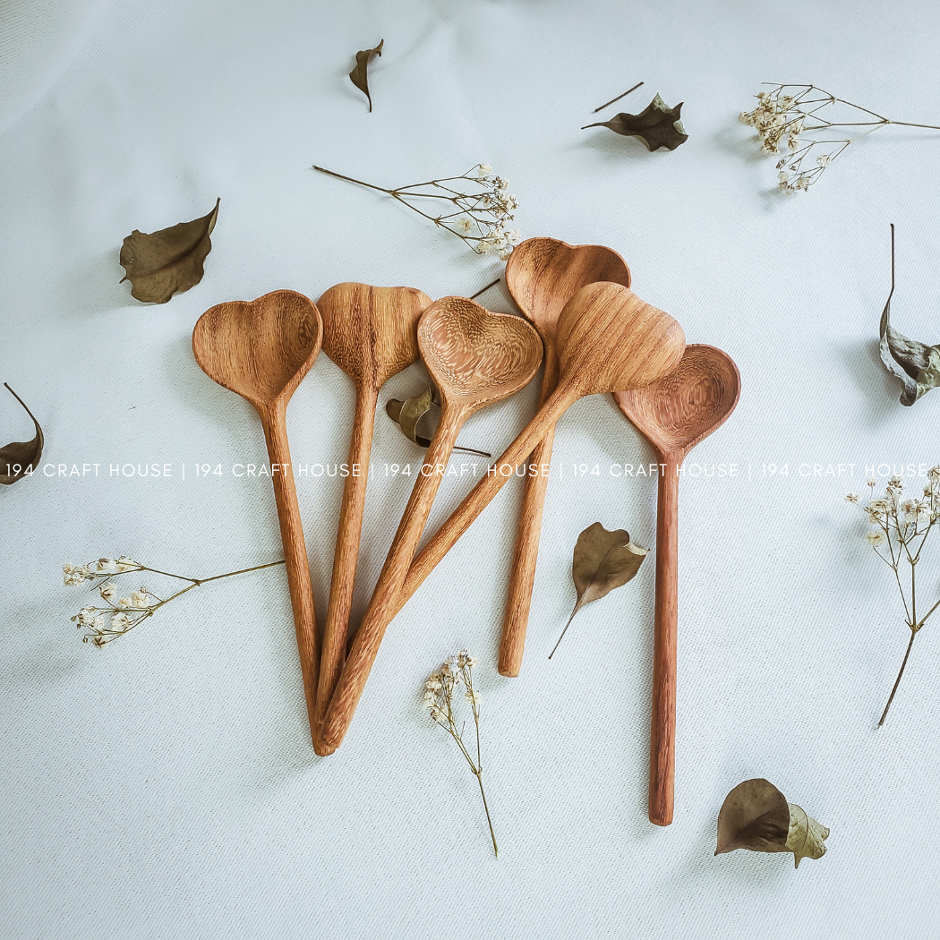Wooden Heart-Shaped Spoon | Large