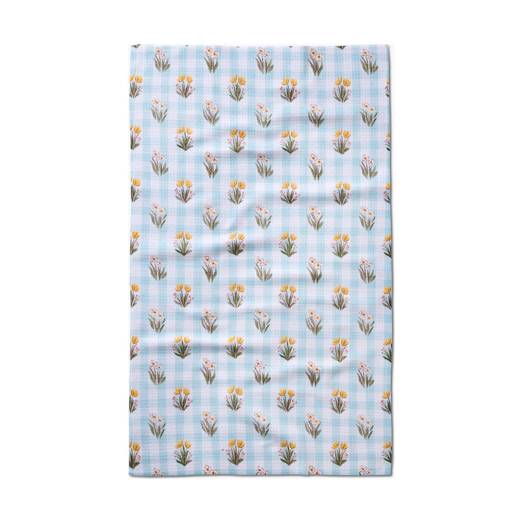 Geometry - Picnic Plaid Blue Tea Towel