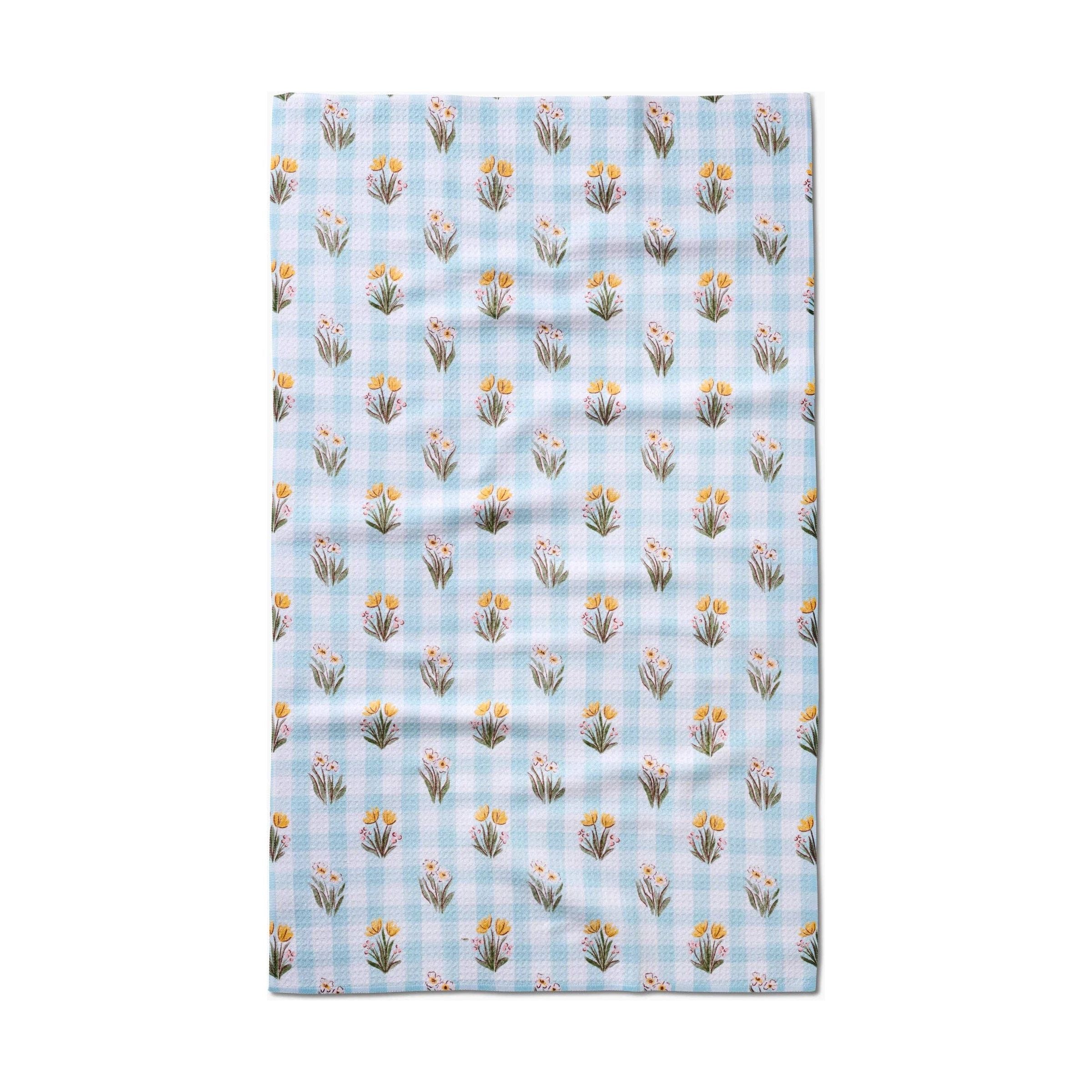 Geometry - Picnic Plaid Blue Tea Towel