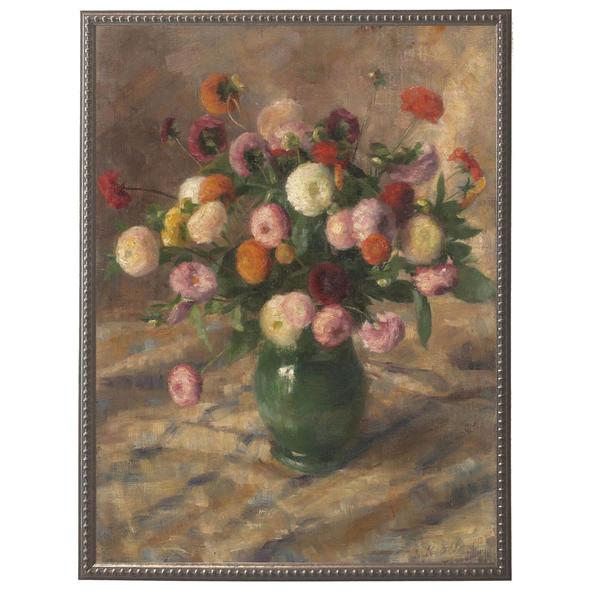 Vintage Floral Oil Reproduction