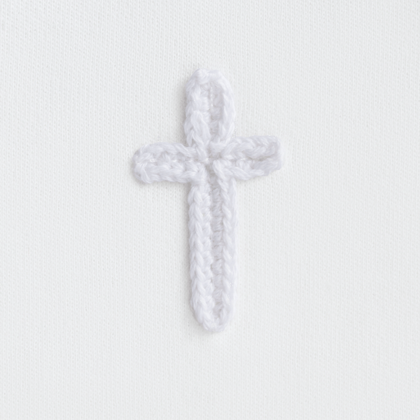 Crochet Cross Bib | Ivory
