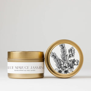 Tin Soy Candle | Blue Spruce + Jasmine