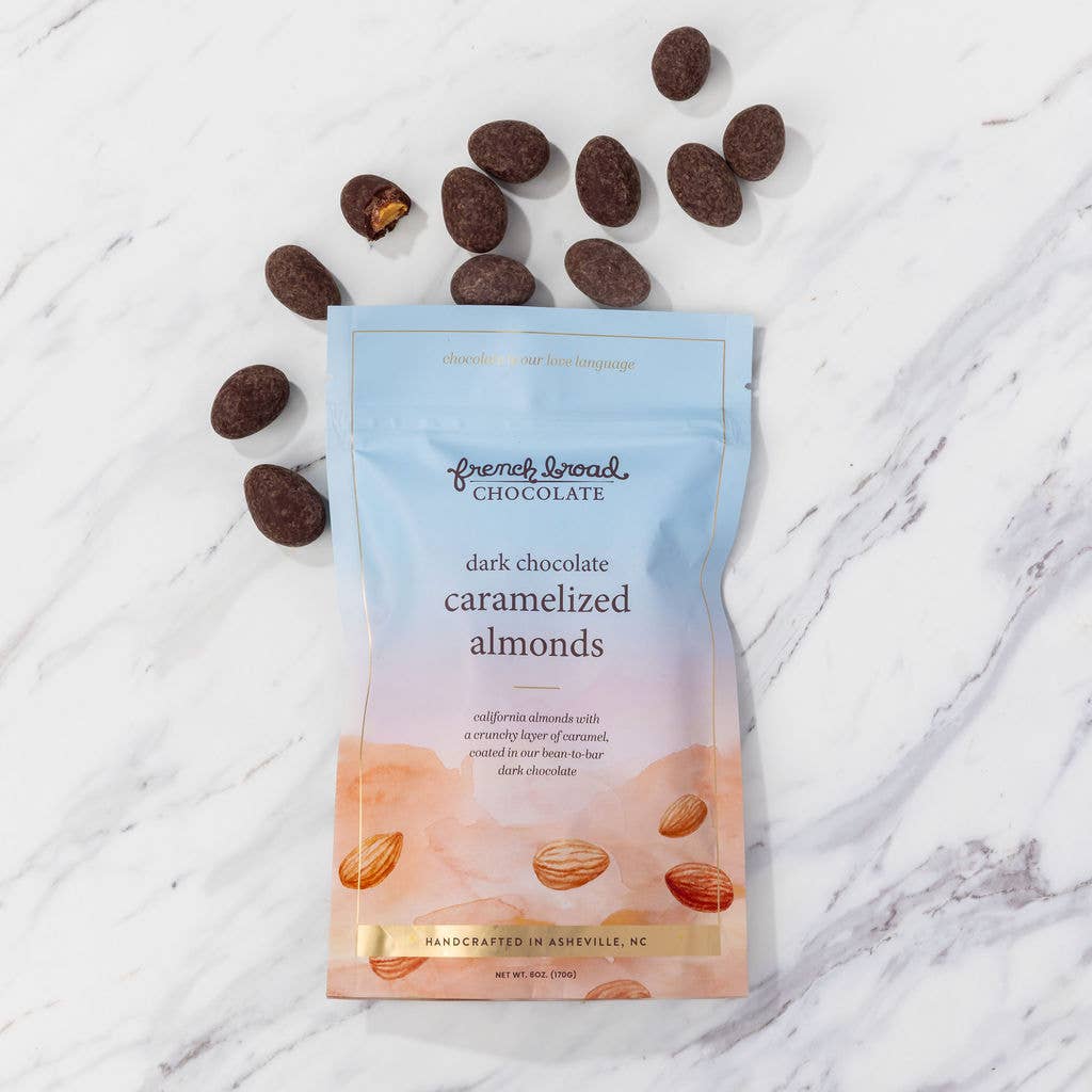 Dark Chocolate-Covered Caramelized Almonds