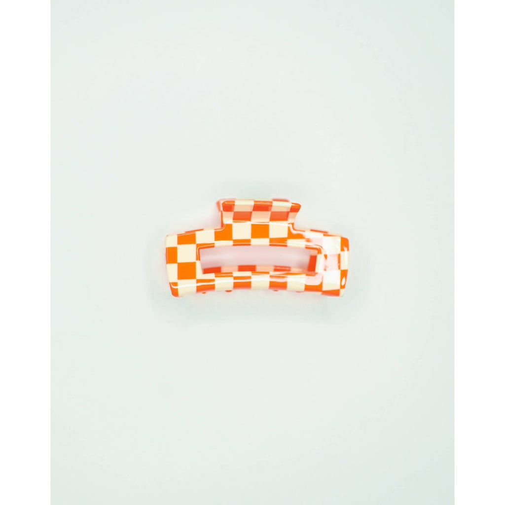 Checker Hair Claw | Orange