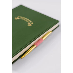 2025 Banner Agenda 17-Month Weekly Vegan Leather Bound Planner | Forest Green