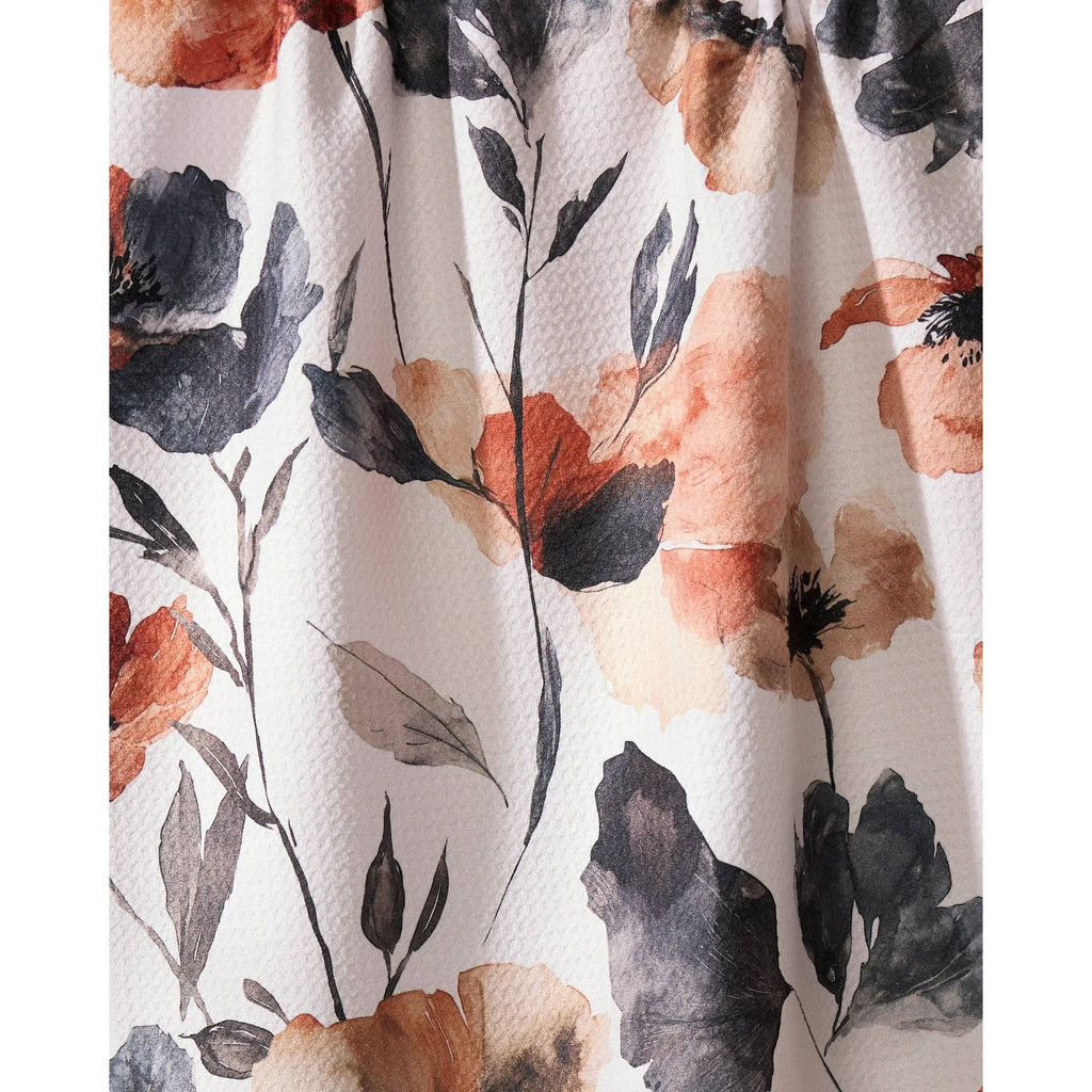 Geometry - Moody Poppy Tea Towel