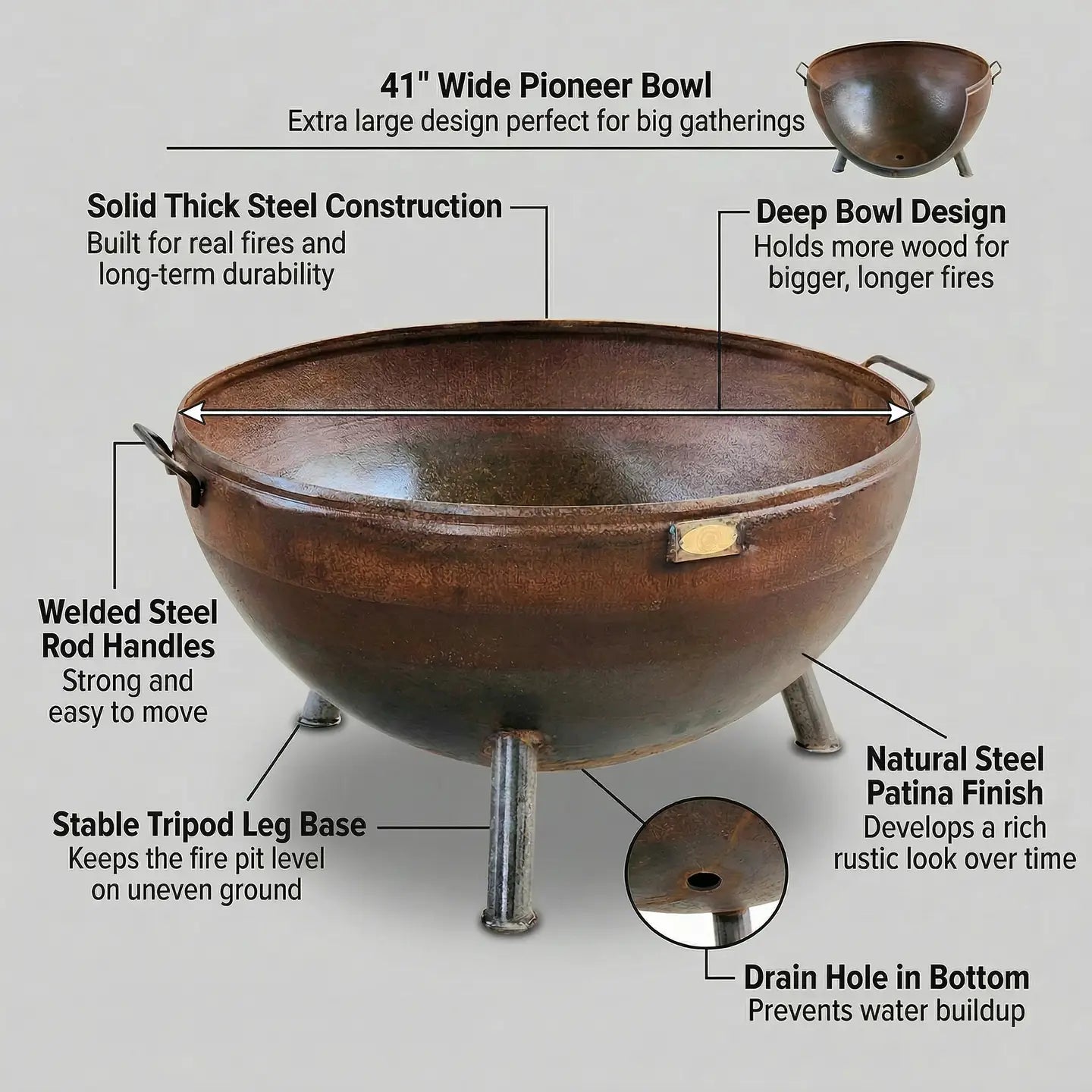 41" Fire Pit Hemisphere Series