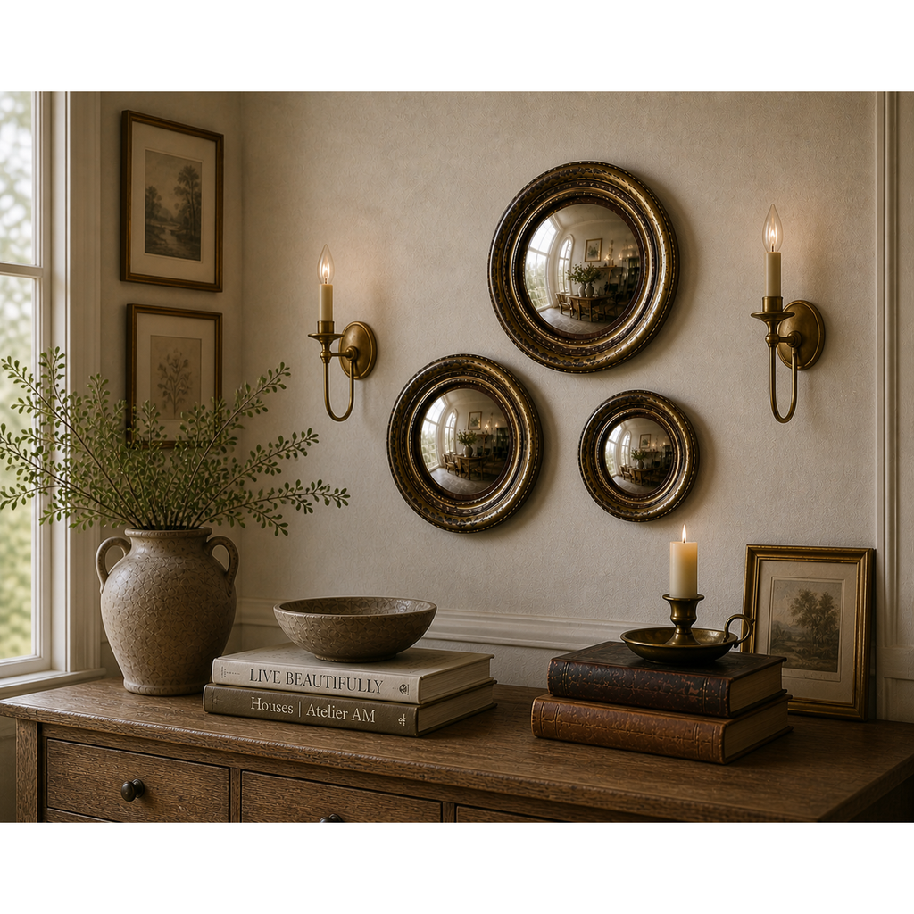 Convex Mirror | Antique Gold