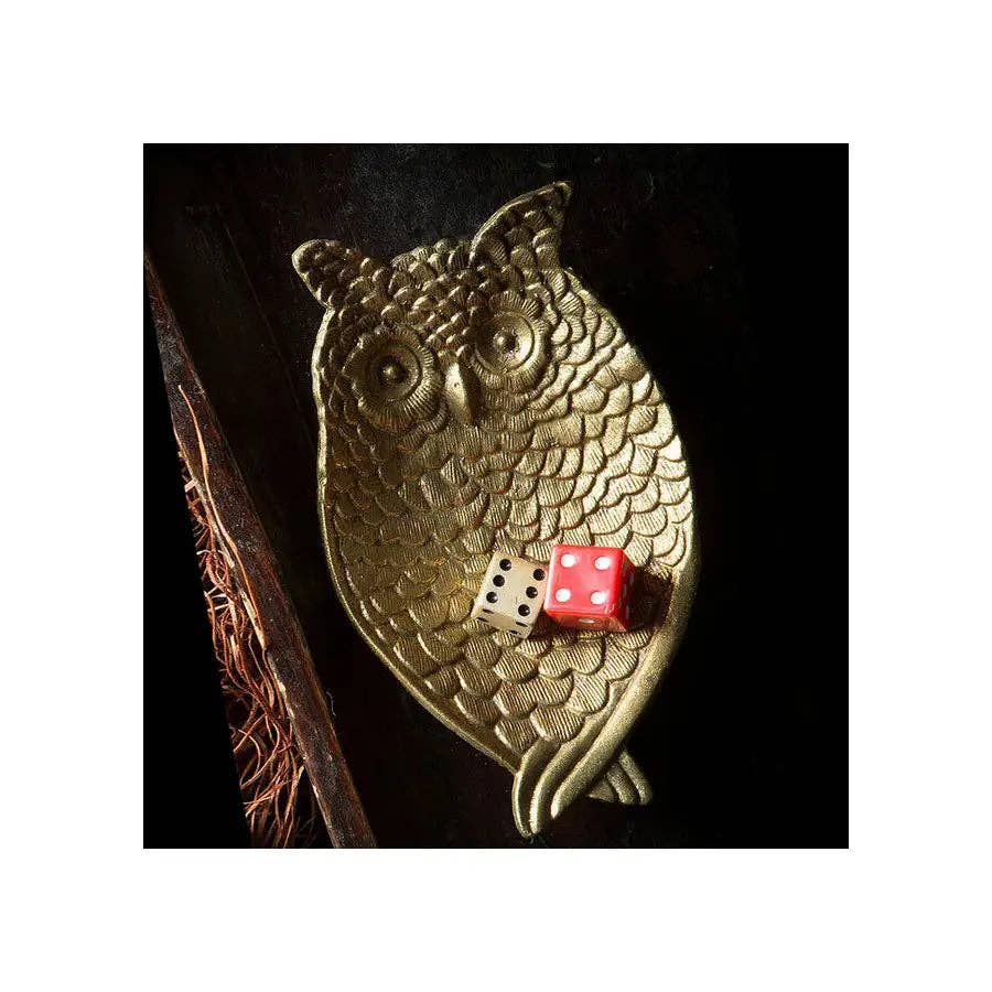 Pewter Owl Jewelry/Coin Tray | Gold