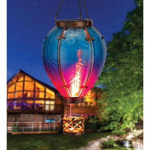 Hot Air Balloon Solar Lantern - SM | Blue