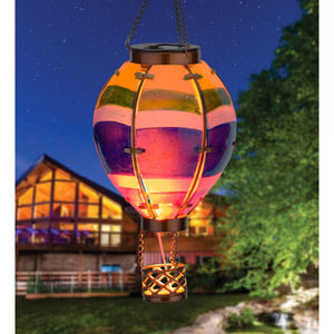Hot Air Balloon Solar Lantern - SM | Stripe
