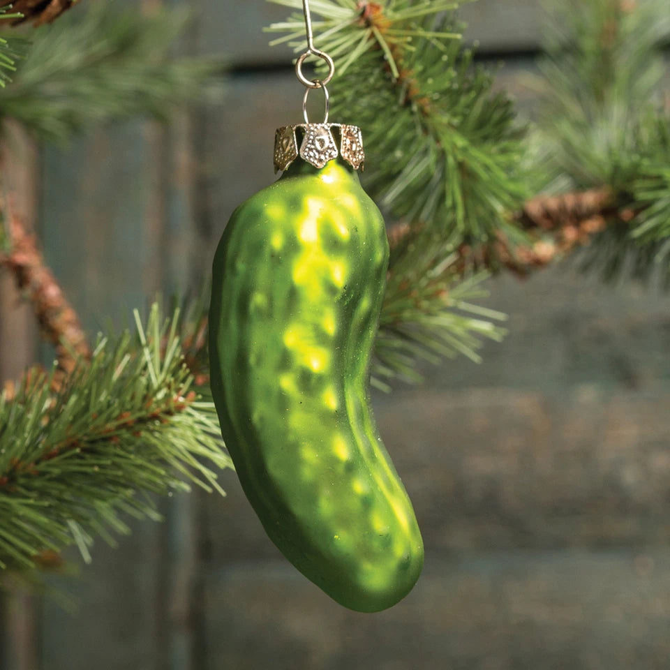 Glass Christmas Pickle Ornament