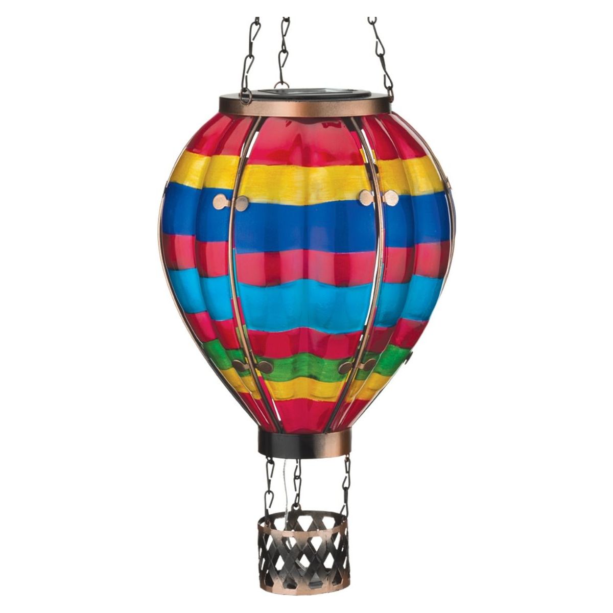Hot Air Balloon Solar Lantern - LG | Multi Stripe