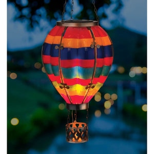 Hot Air Balloon Solar Lantern - LG | Multi Stripe
