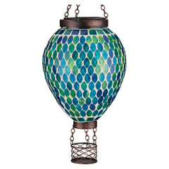 ライト・ランタン asimocrafts moscokezuru Mosaic Hot Air Balloon Solar Lantern - Moss & Embers Home