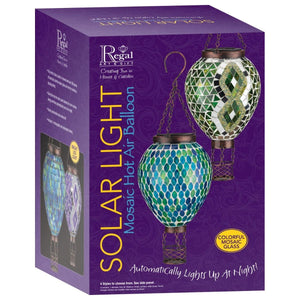 Mosaic Hot Air Balloon Solar Lantern