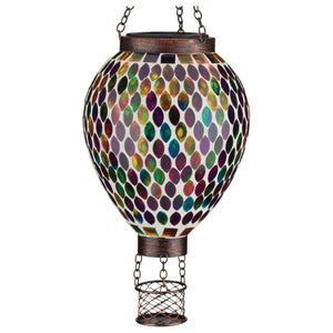 Mosaic Hot Air Balloon Solar Lantern