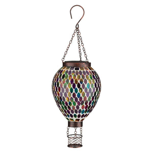 Mosaic Hot Air Balloon Solar Lantern