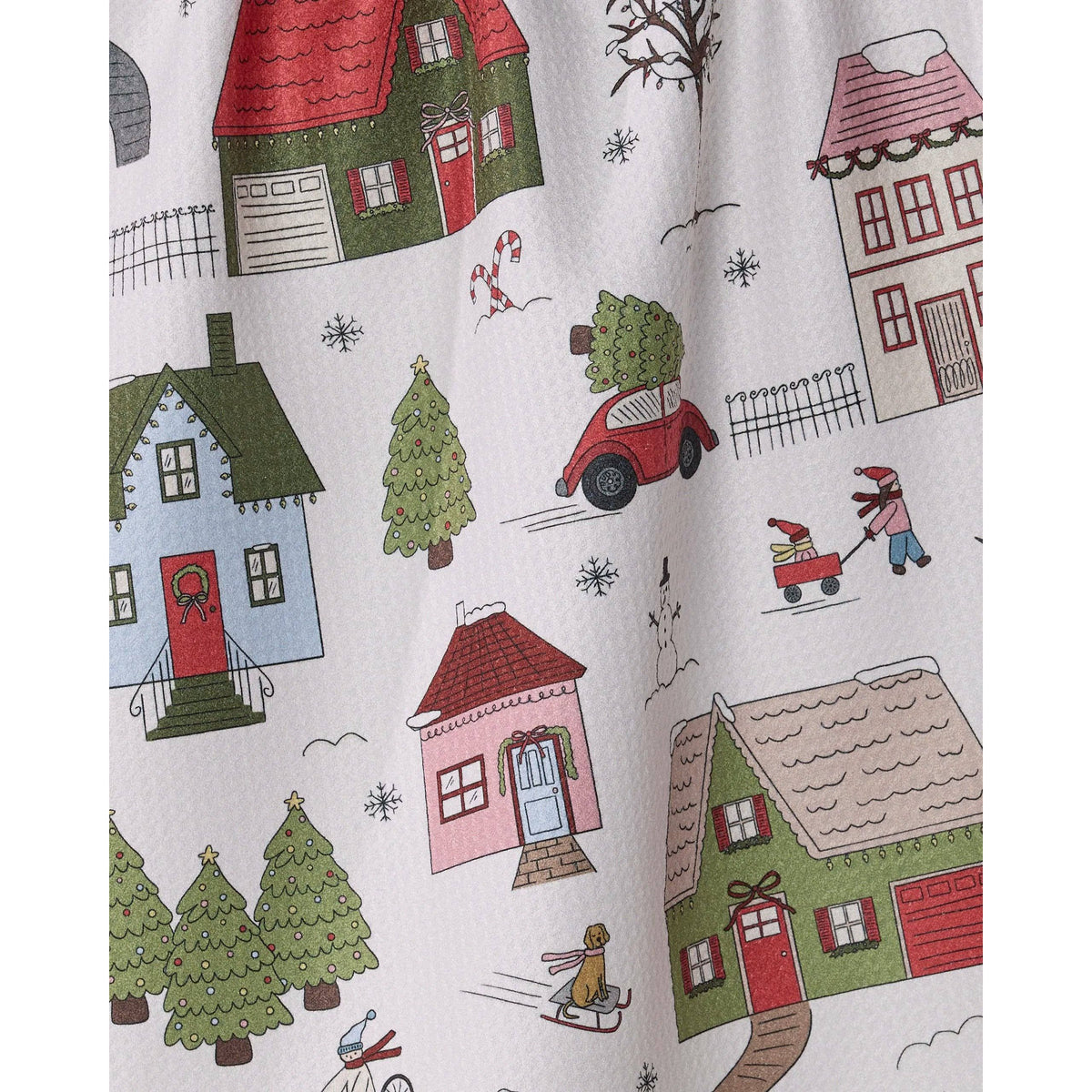Geometry - Winter Village Tea Towel