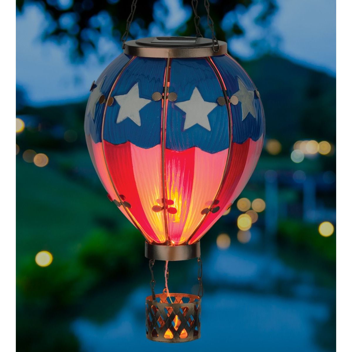 Hot Air Balloon Solar Lantern | Americana