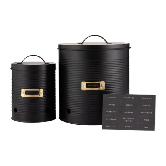 S/2 Black Root Vegetable Storage