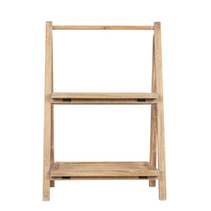 2-Tier Wood Folding Stand | Natural