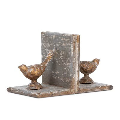 S/2 Bird Duet Iron Bookends