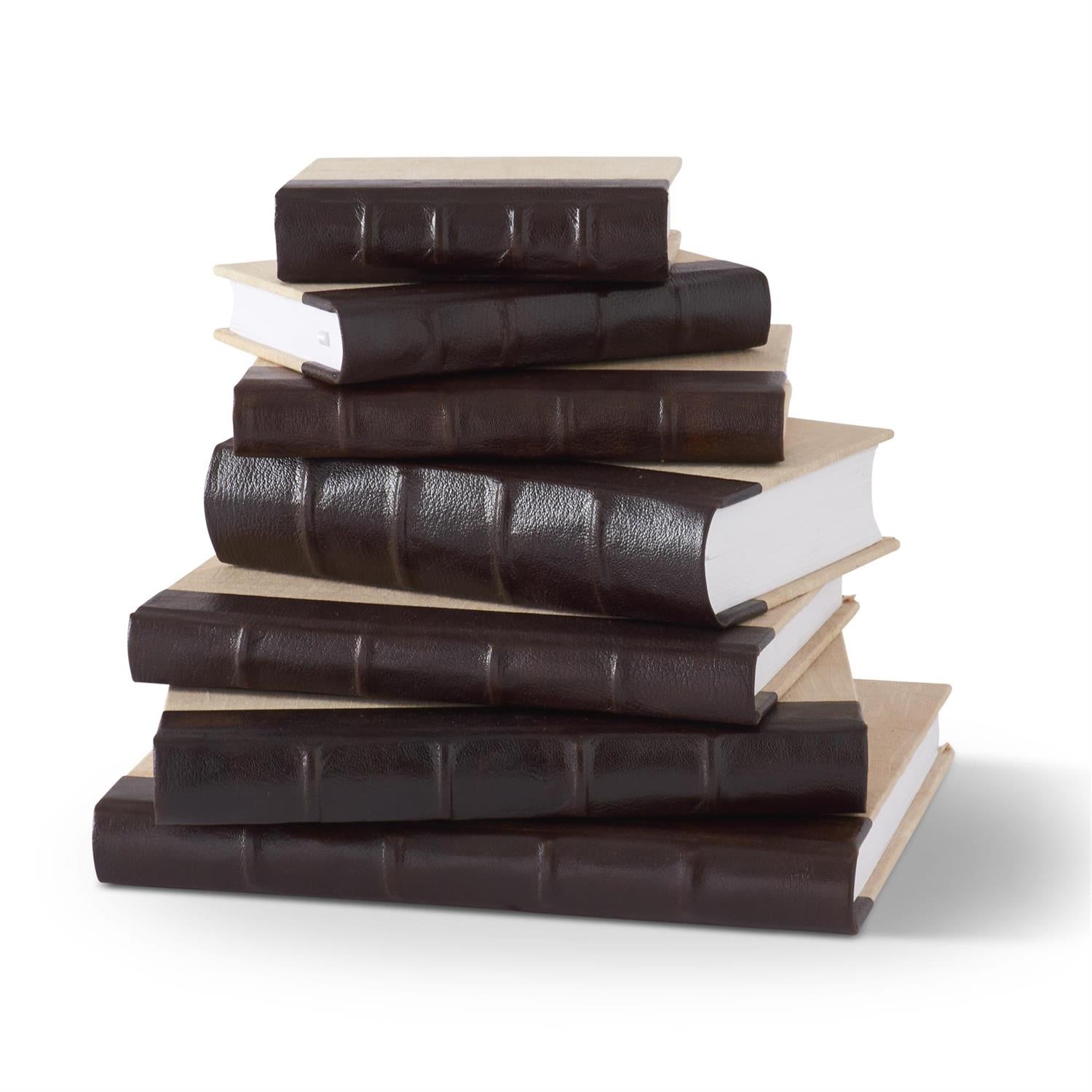 Vintage Cotton Journal w/Brown Leather Spine