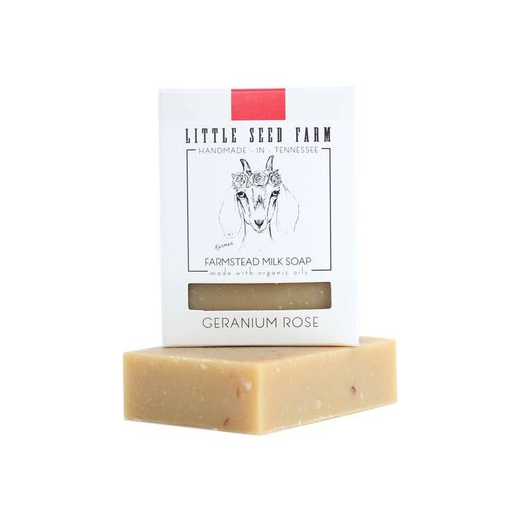 Little Seed Farm - Geranium Rose Bar Soap - Balancing & Cleansing
