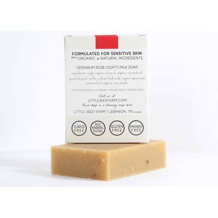 Little Seed Farm - Geranium Rose Bar Soap - Balancing & Cleansing