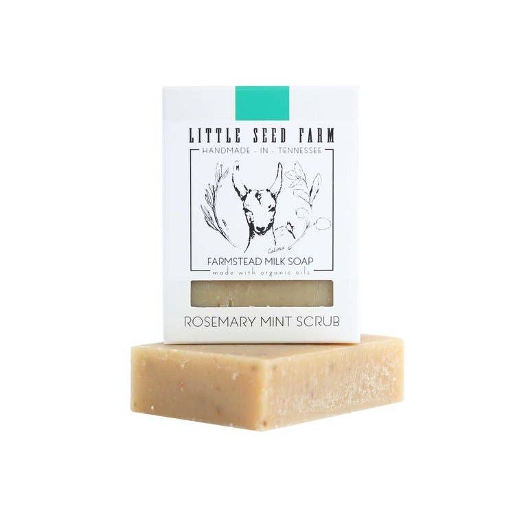 Little Seed Farm - Rosemary Mint Bar Soap - Exfoliating & Energizing