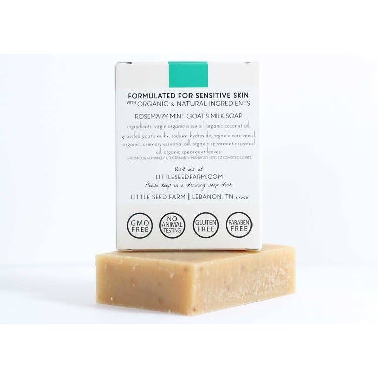Little Seed Farm - Rosemary Mint Bar Soap - Exfoliating & Energizing