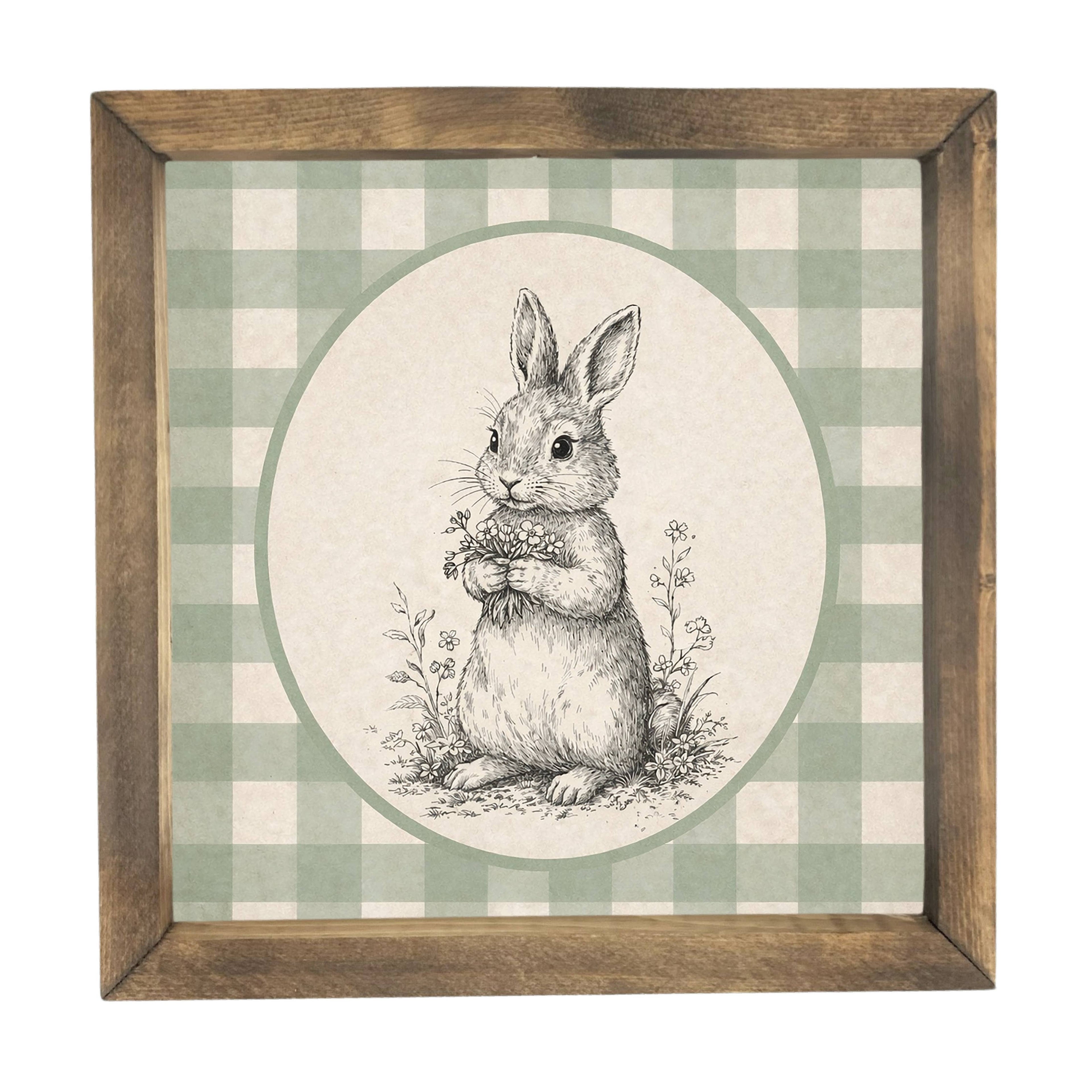 Framed Art | Gingham Bunny