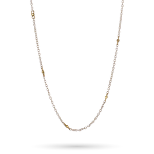 Thin Cable w/Brass Beads Chain