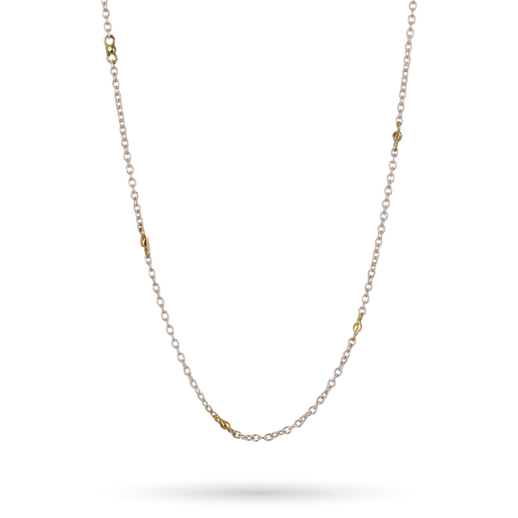 Thin Cable w/Brass Beads Chain