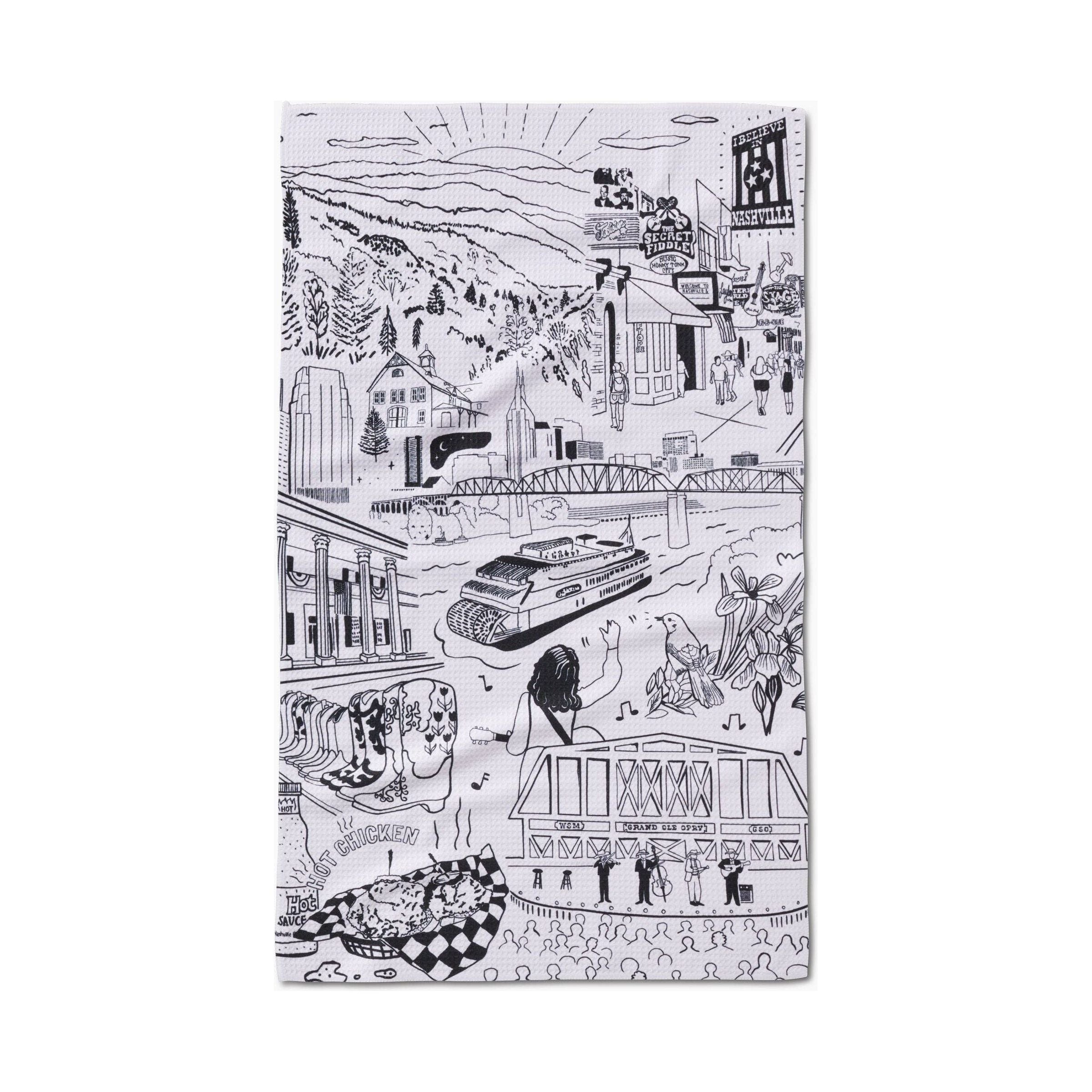Geometry - Nashville Tea Towel