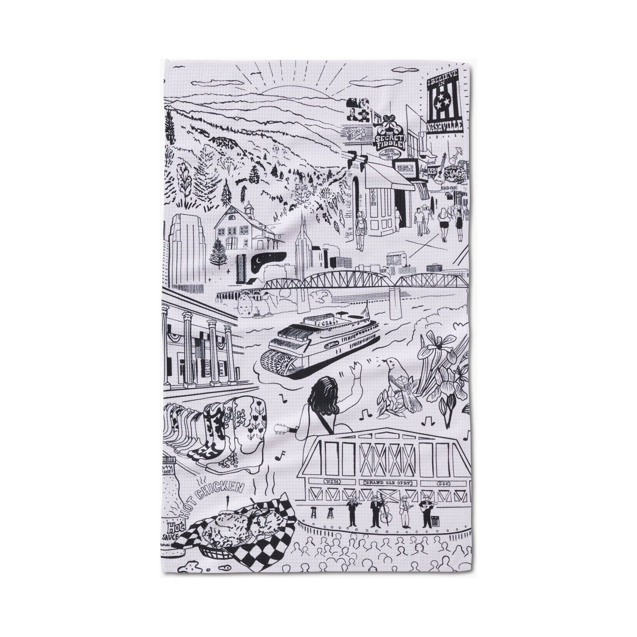 Geometry - Nashville Tea Towel