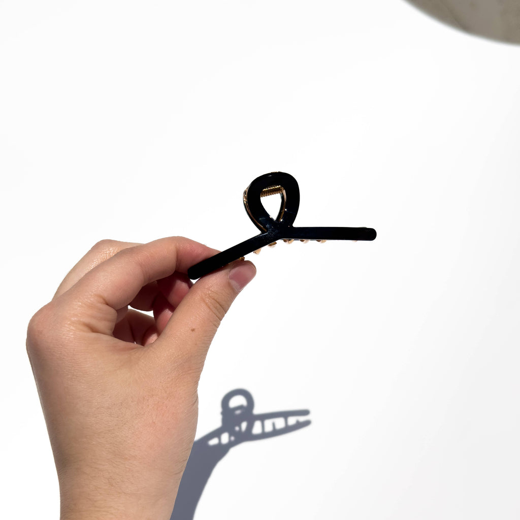 Mini Loop Hair Claw Clip | Chocolate