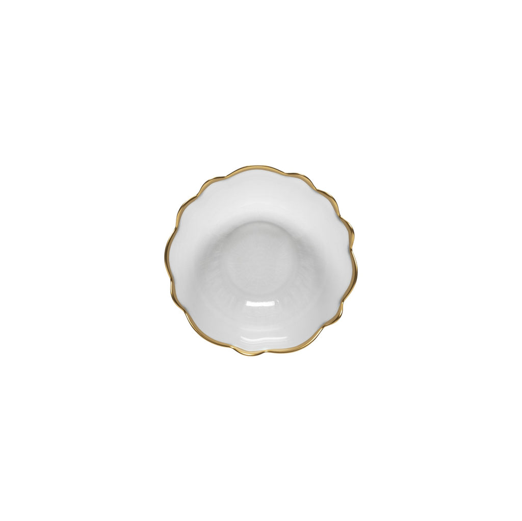 Francesca Collection | Soup/Cereal Bowl - Gold Rimmed