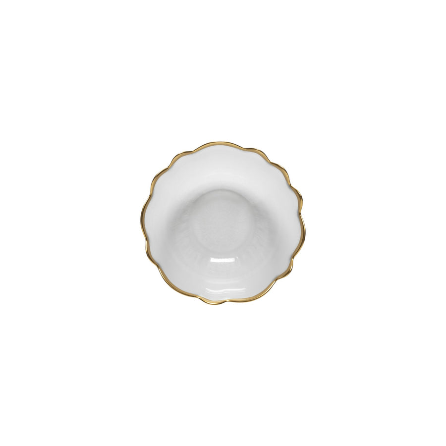 Francesca Collection | Soup/Cereal Bowl - Gold Rimmed