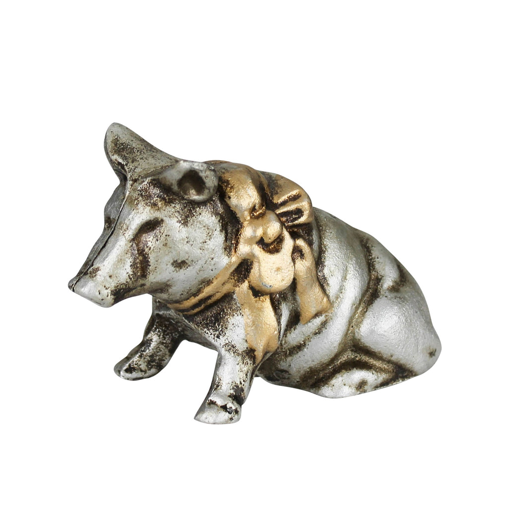 Vintage Cast Metal Pig Bank