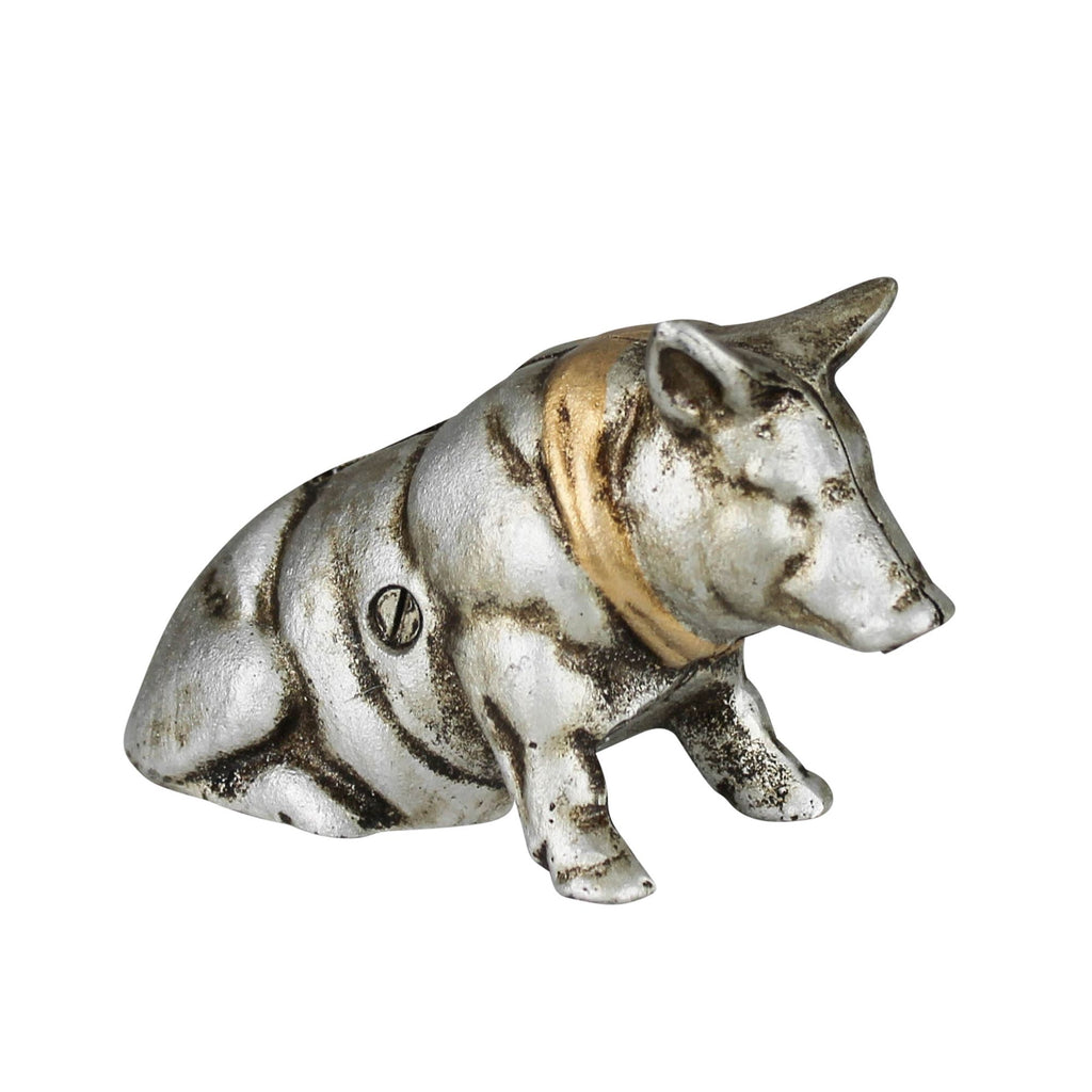 Vintage Cast Metal Pig Bank