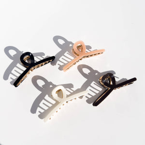 Mini Loop Hair Claw Clip | Chocolate